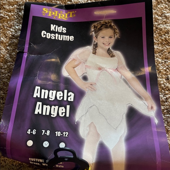 Spirit Halloween Angela Angel kids costume girls sz 7-8 - Picture 3 of 3